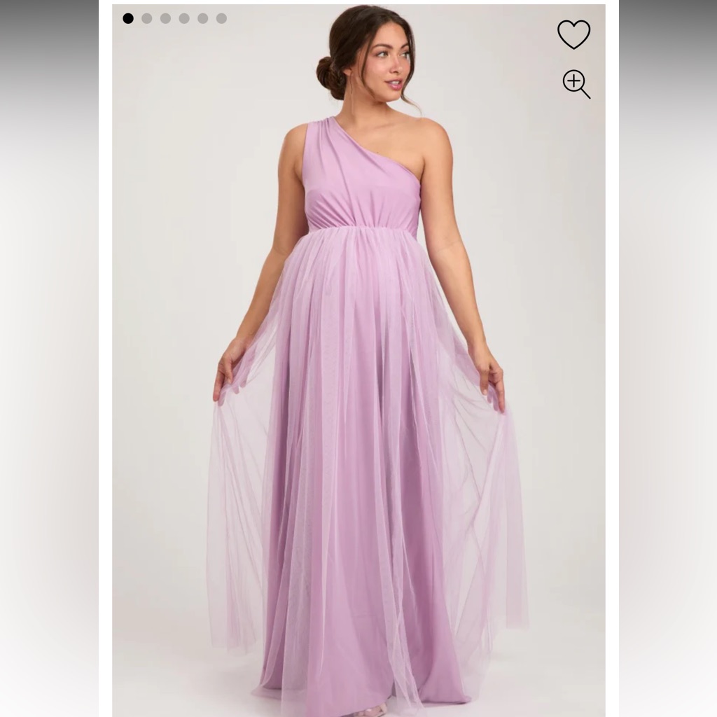 Lavendar Maternity Maxi Dress Size Small From Pink Blush. Worn Once To A Wedding